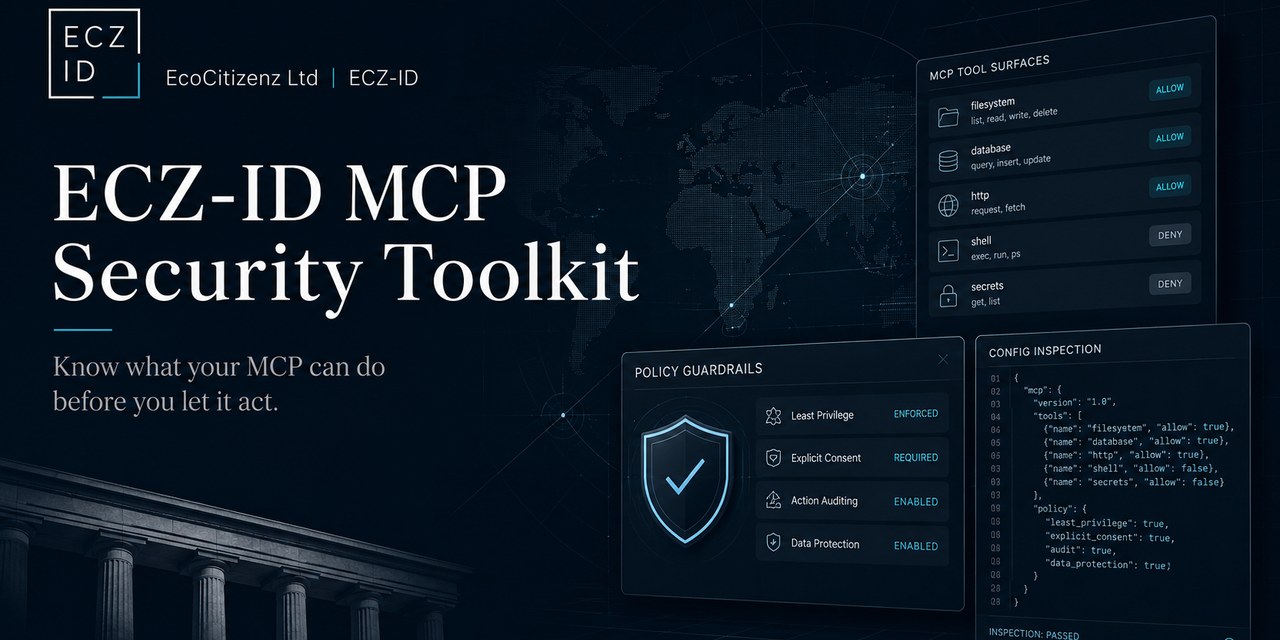 ECZ-ID MCP Security Toolkit architecture and configuration-review visual