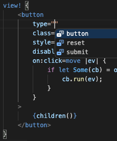Leptos view! code completion now works correctly