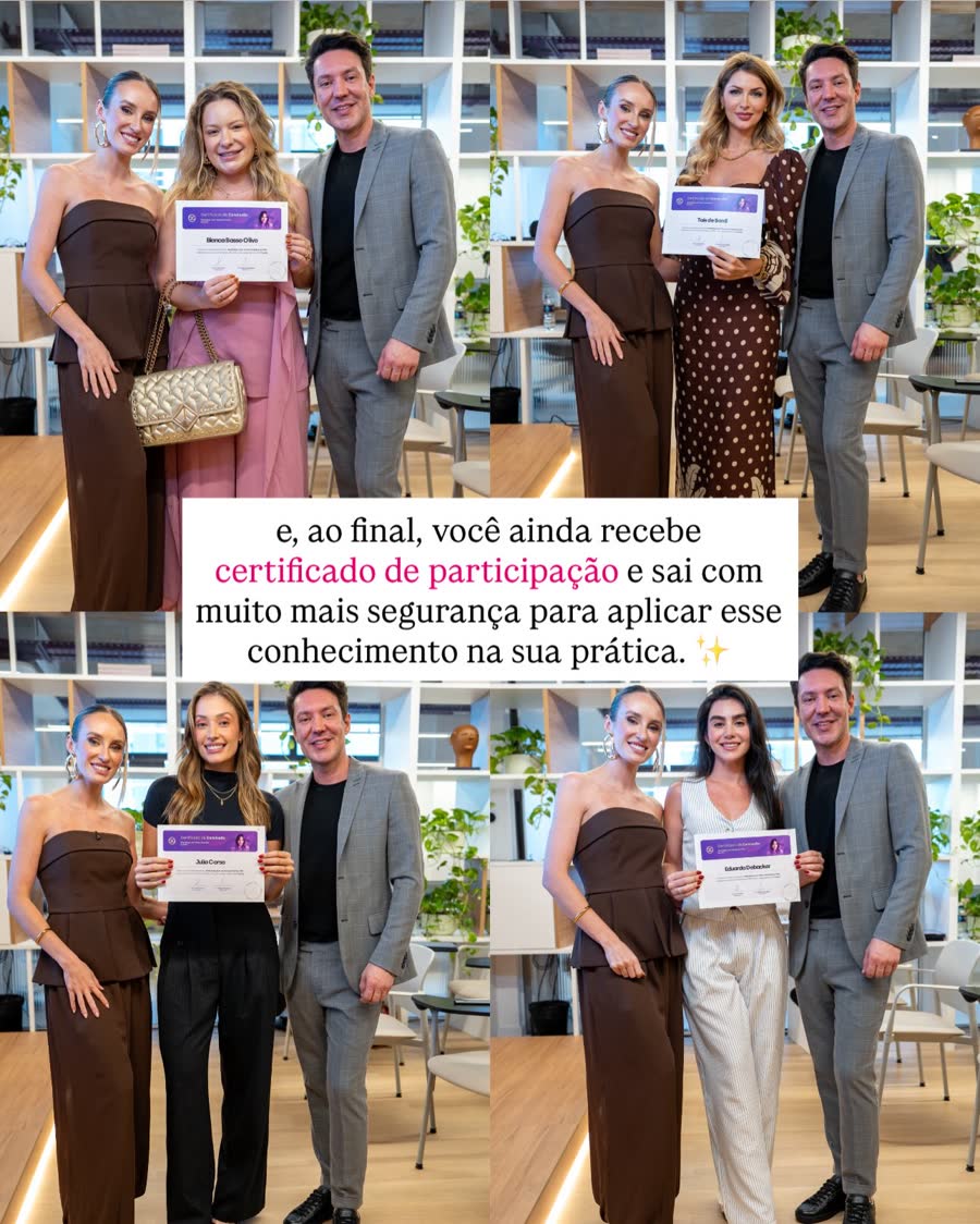 Alunas recebendo certificado de conclusão do workshop