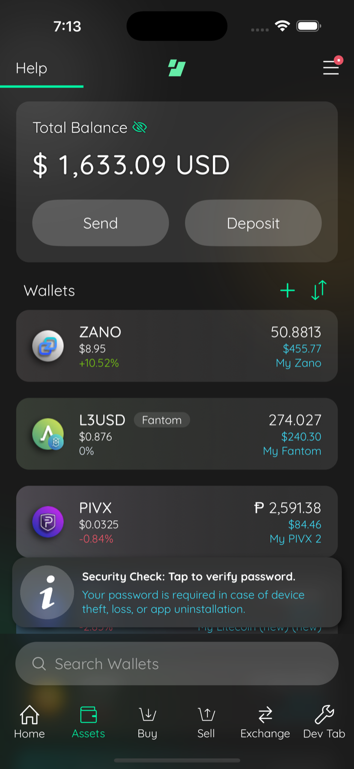 warm login wallet list