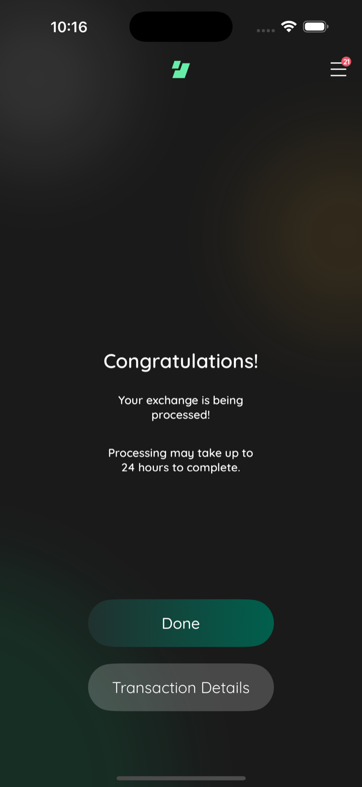 rango trx swap success