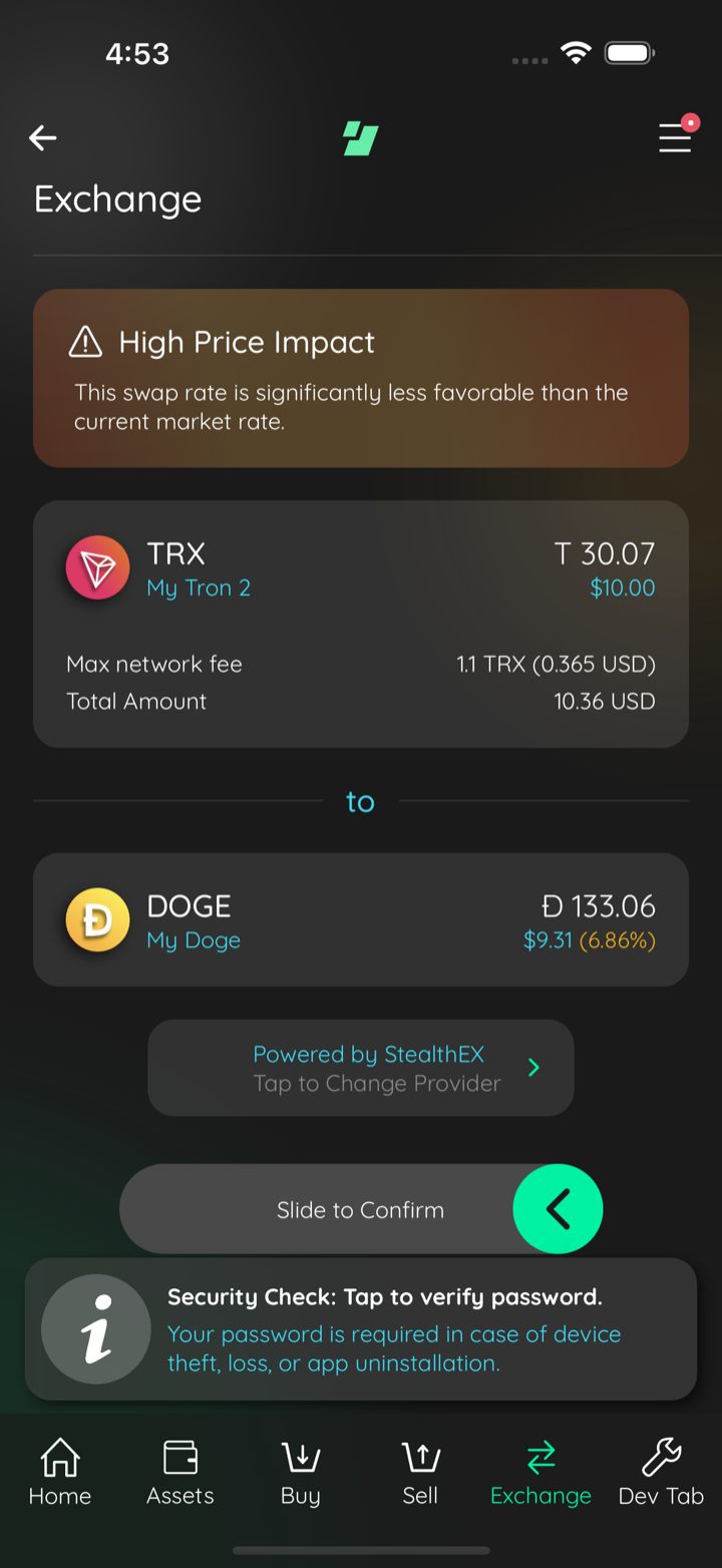stealthex quote