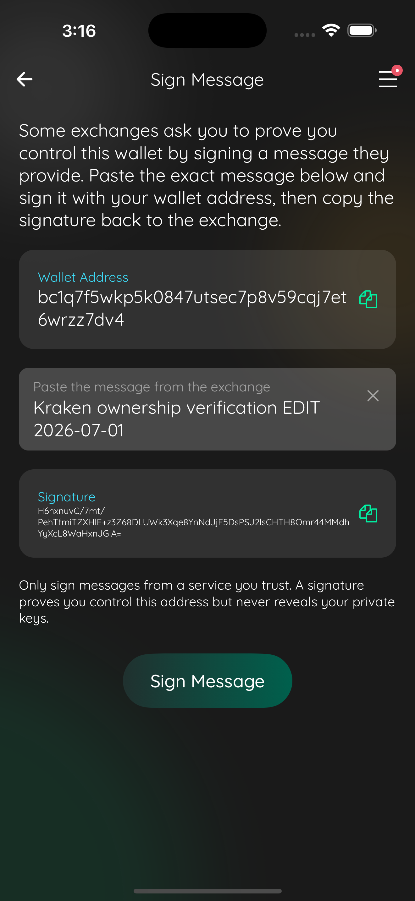 agent proof 1209296431612665 04 segwit signature success
