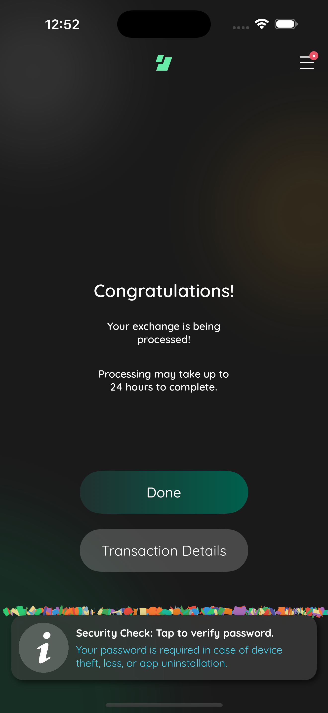 qr crosschain executed