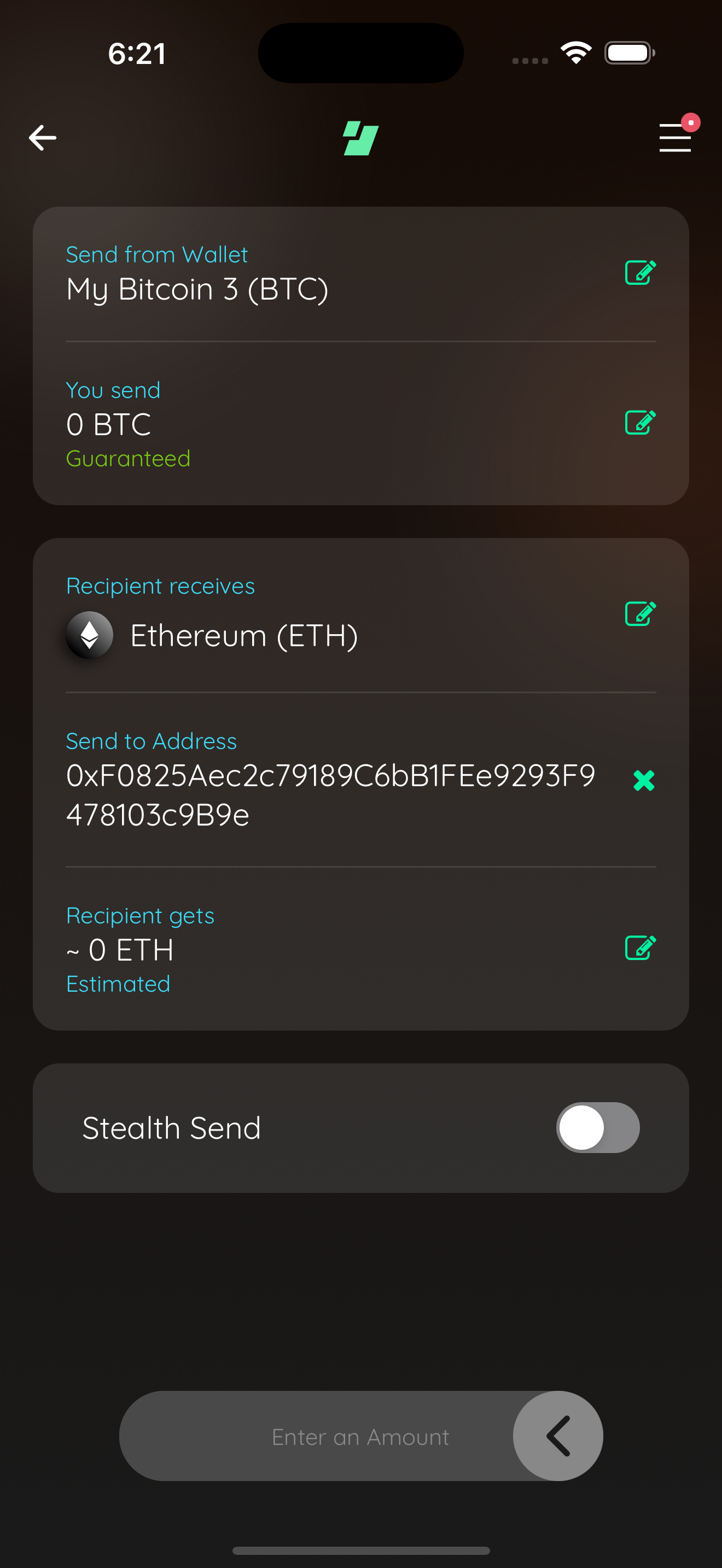 type btc to eth picker