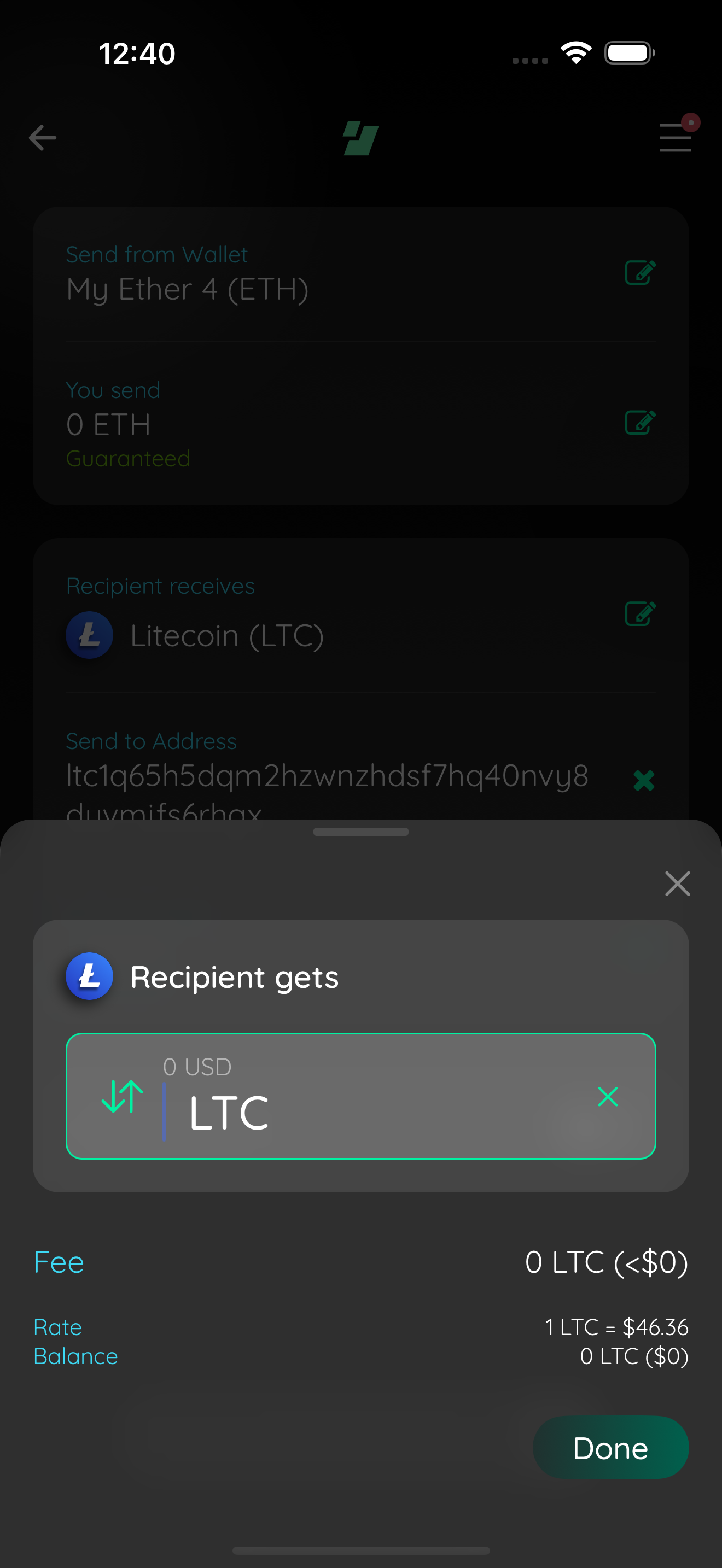 recipientgets flipinput modal