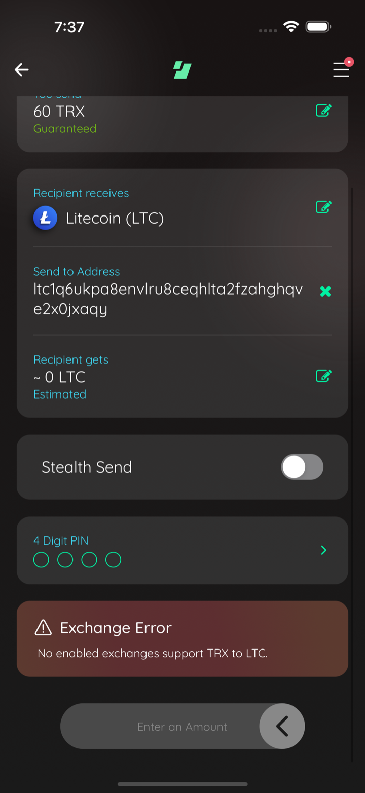 🪓 HACK-FORCED: pin row on swap send