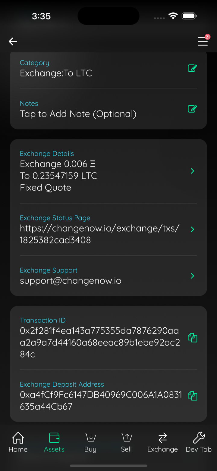 🪓 HACK-FORCED: exchange deposit address
