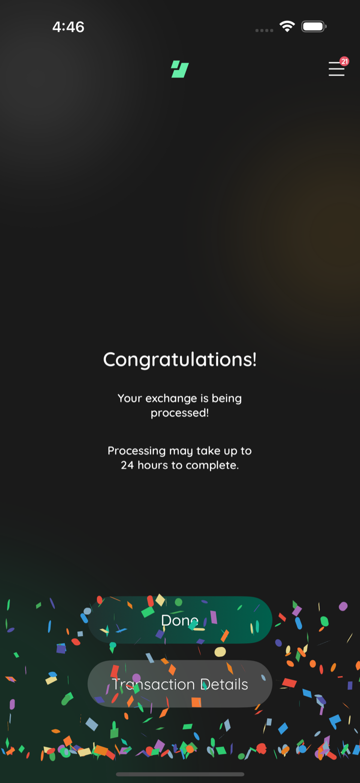 token stealth send success