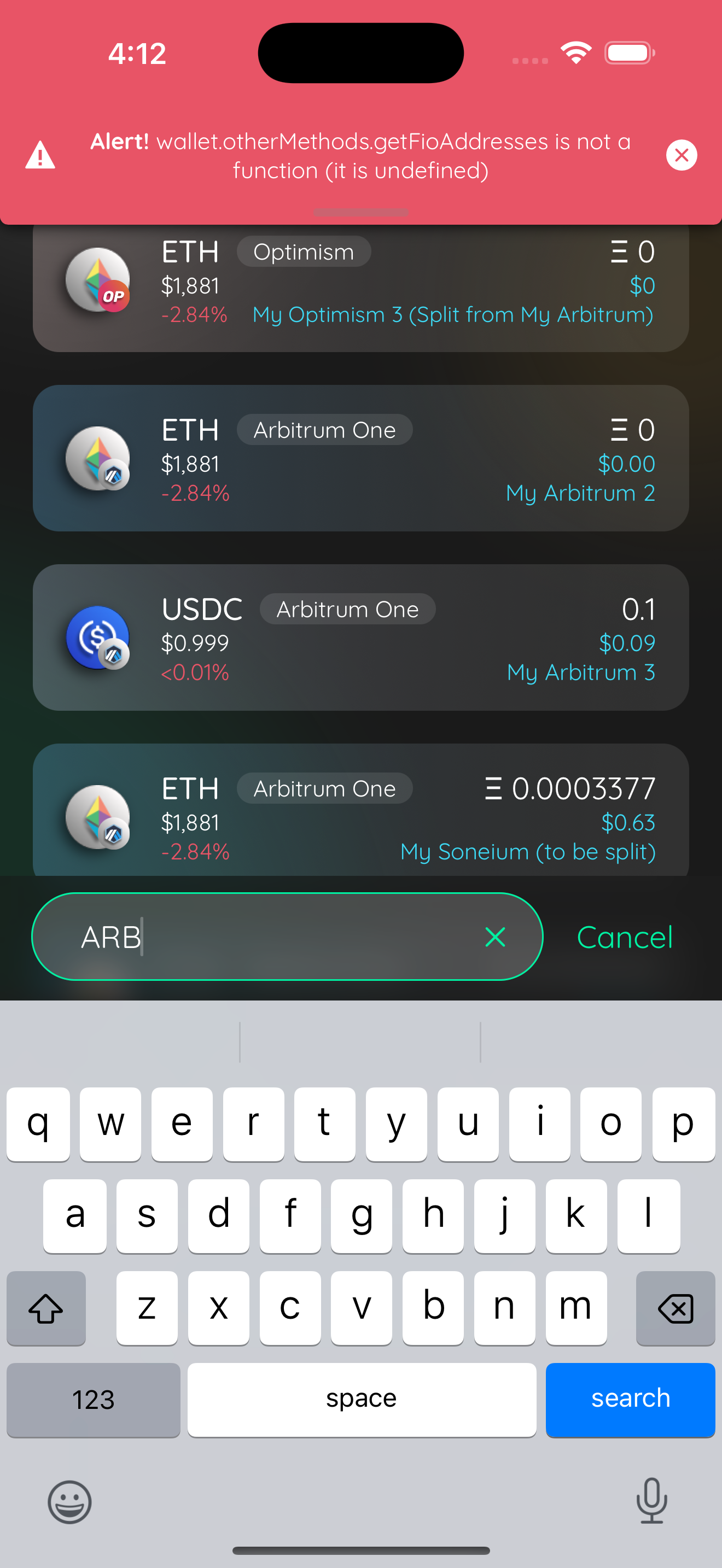 wallets list dust fiat