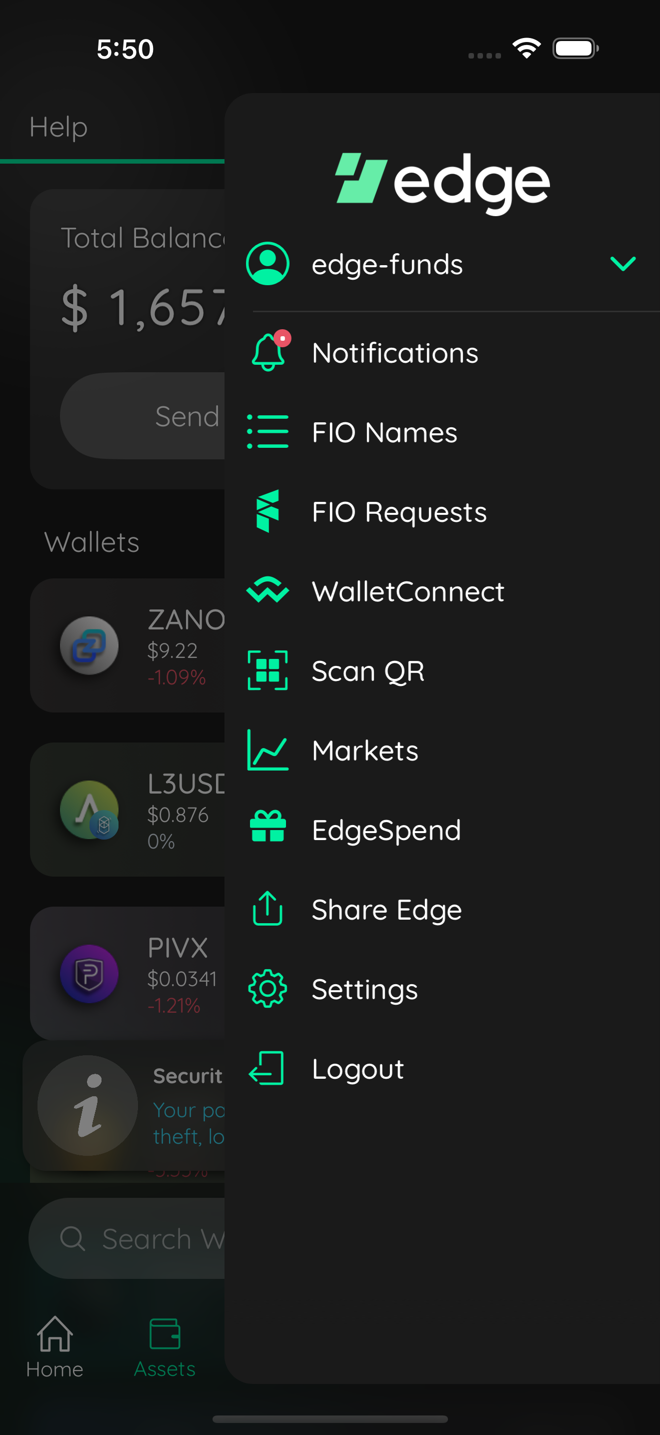 side menu fio names scan qr markets