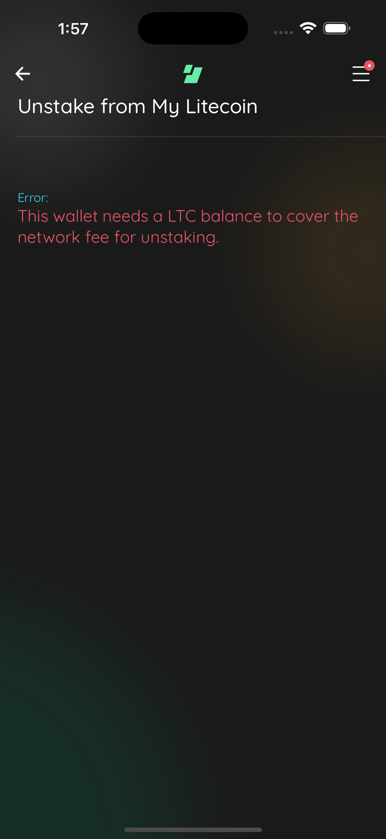 🩹 HACK-FORCED: unstake insufficient funds