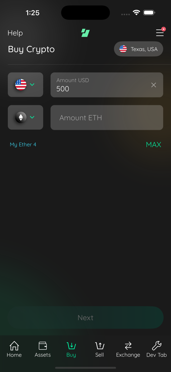 buy scene settled after wallets loaded