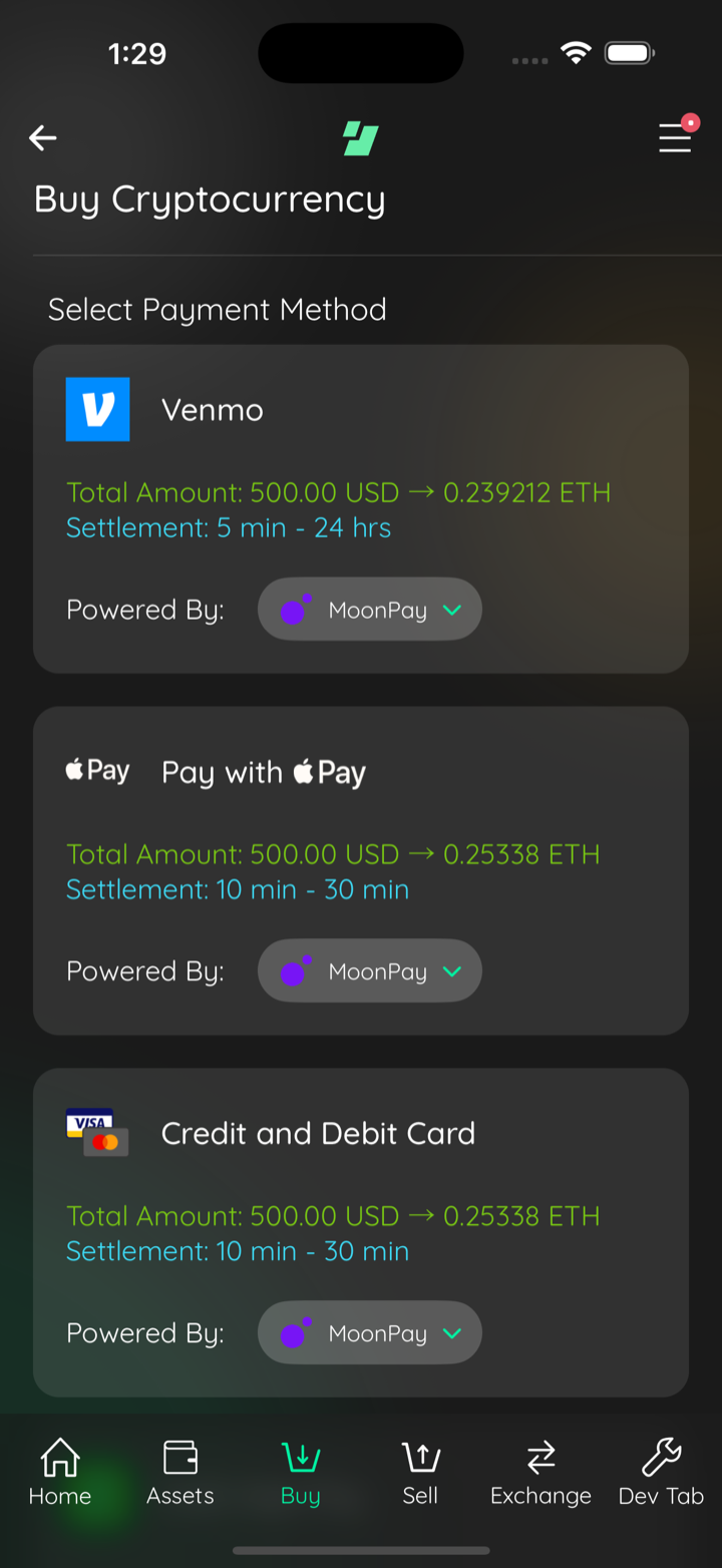 venmo moonpay pinned first