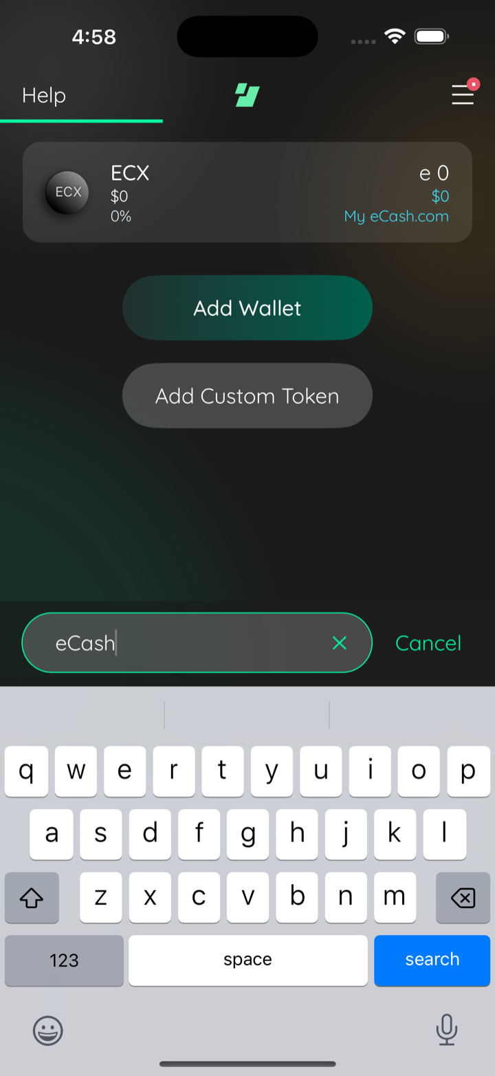ecx wallet created