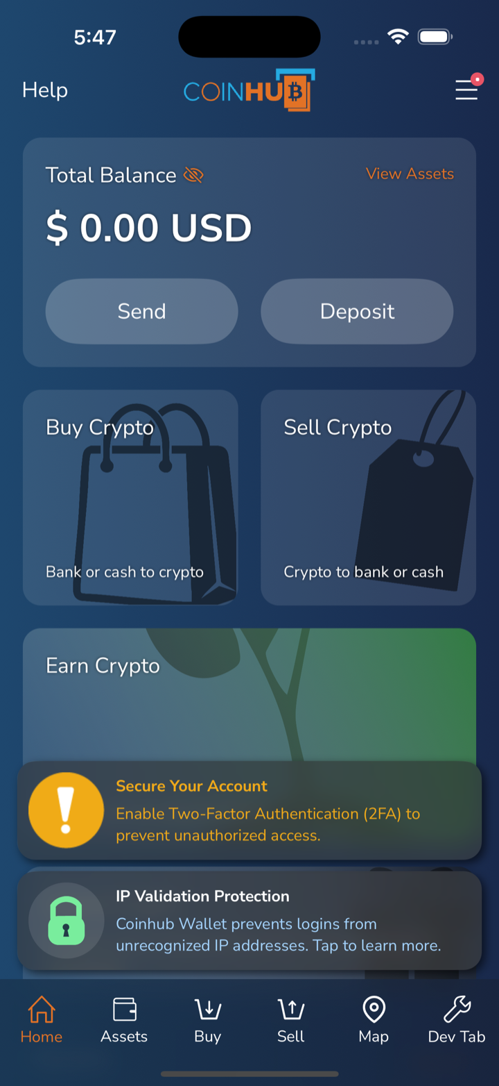app name coinhub wallet