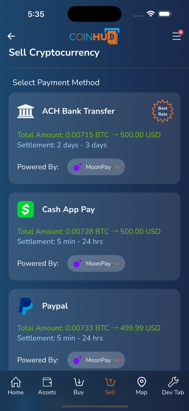 moonpay ach sell quote