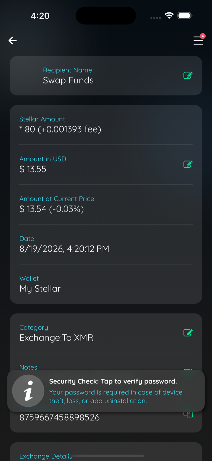xlm tx with memo