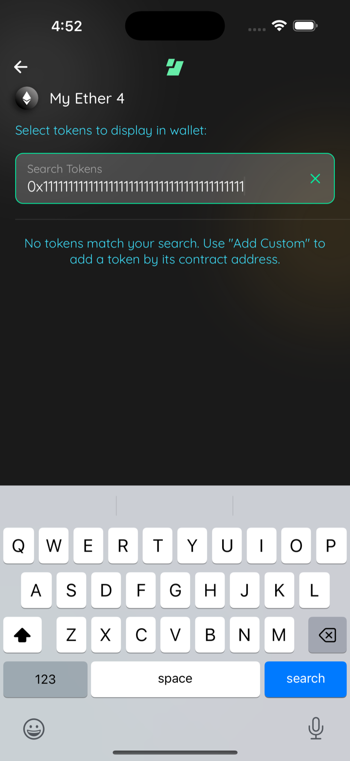 unknown address says no match