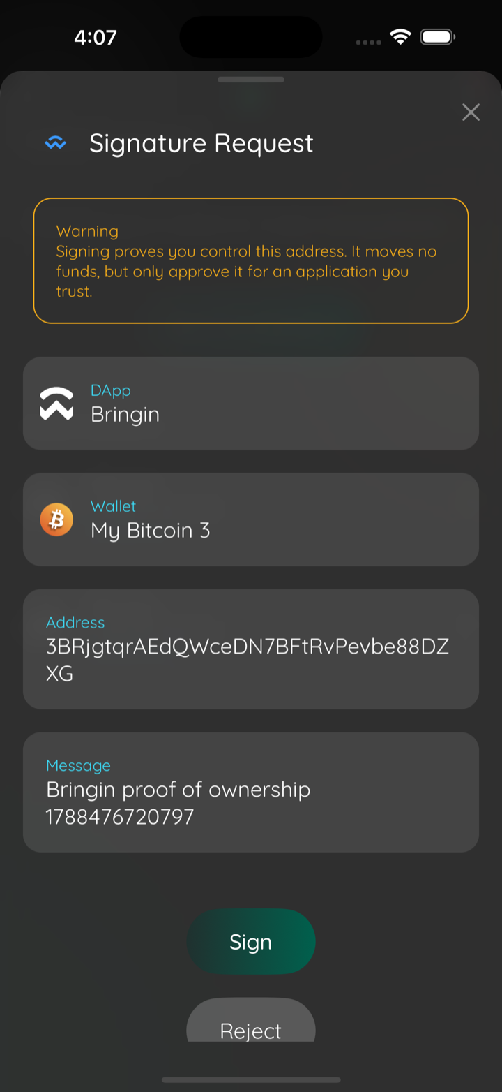 sign modal