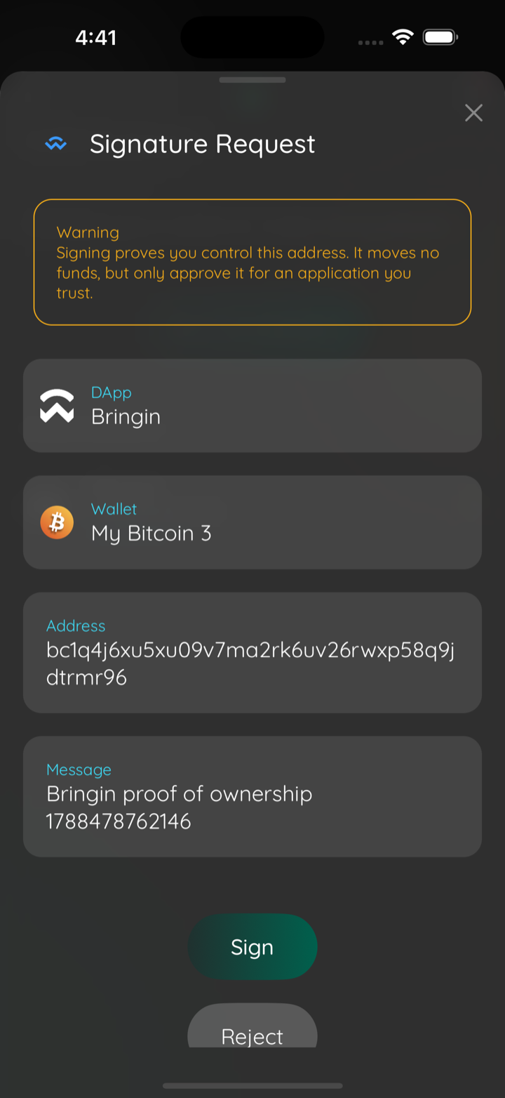 sign modal
