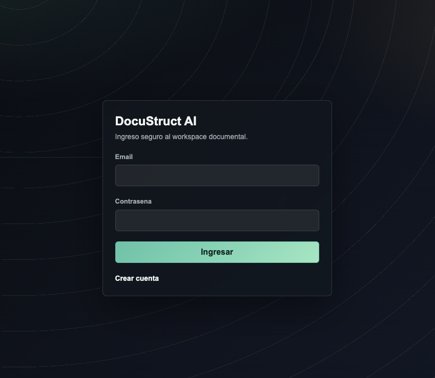 Muestra de revisión documental en DocuStruct AI