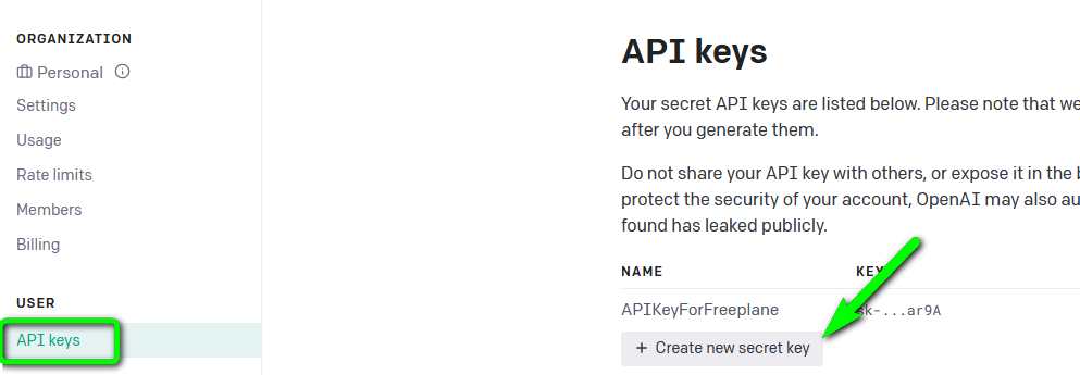 API Key for GPT