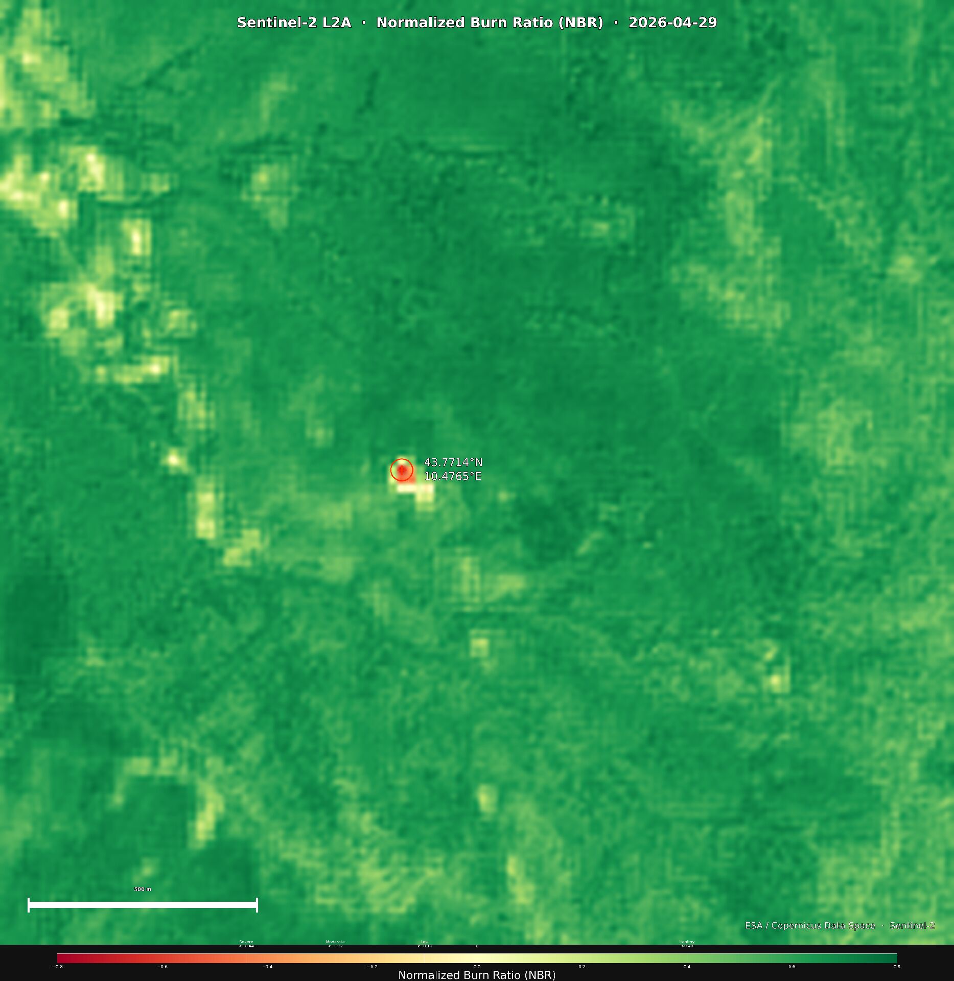 Sentinel-2 NBR severity