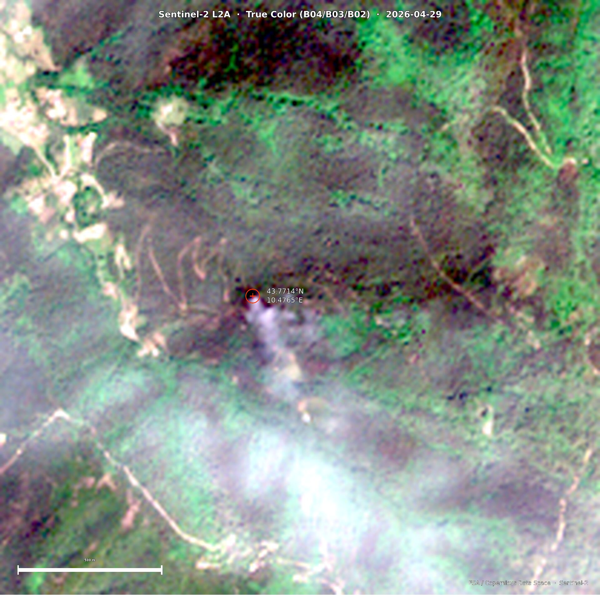 Sentinel-2 true colour composite