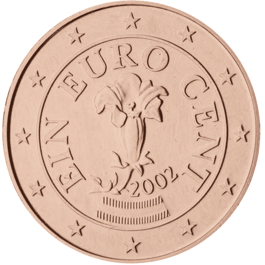 Austria 1 cent coin obverse