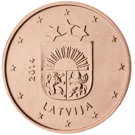 Latvia 1 cent coin obverse