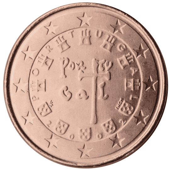 Portugal 1 cent coin obverse