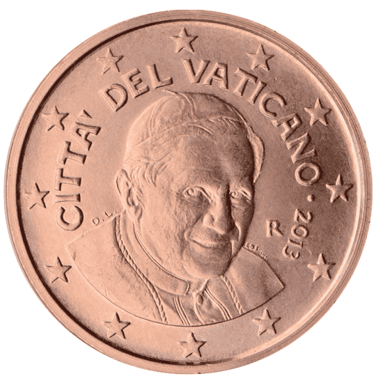 Vatican City 1 cent coin obverse 3