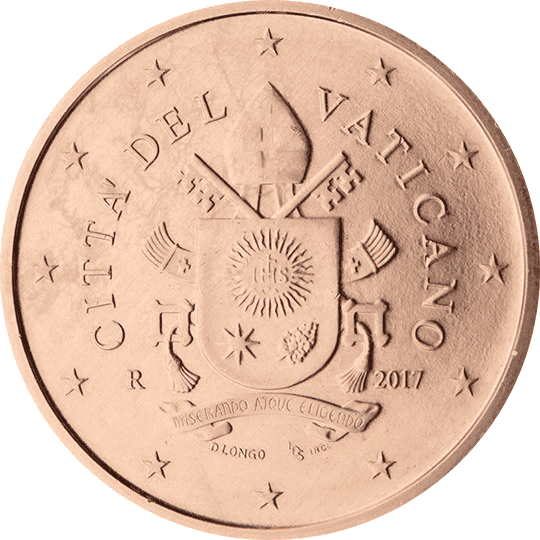 Vatican City 1 cent coin obverse 5