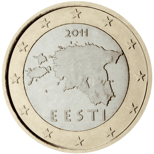 Estonia 1 euro coin obverse