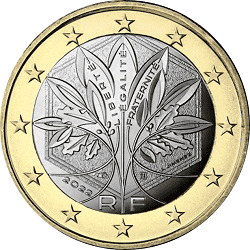 France 1 euro coin obverse 2