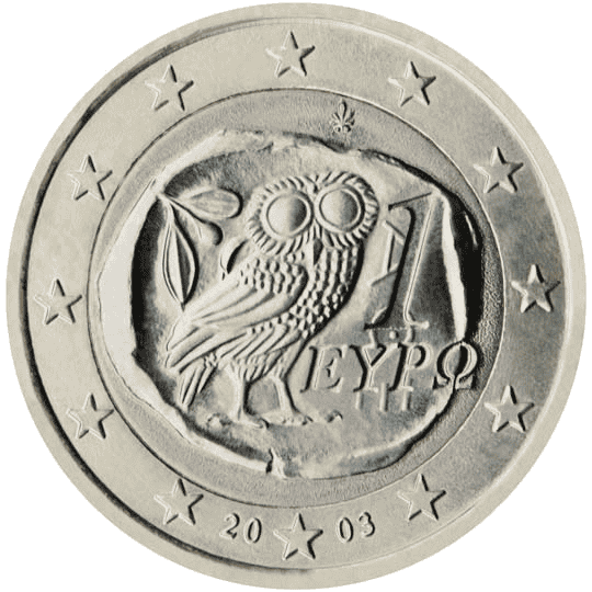 Greece 1 euro coin obverse