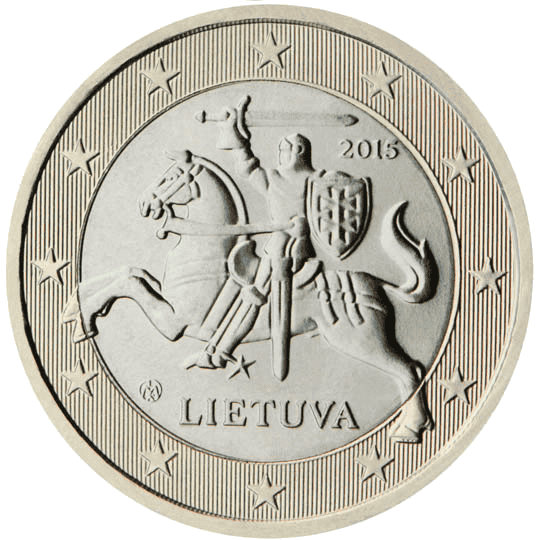 Lithuania 1 euro coin obverse