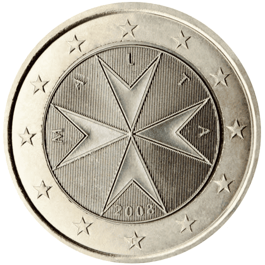 Malta 1 euro coin obverse