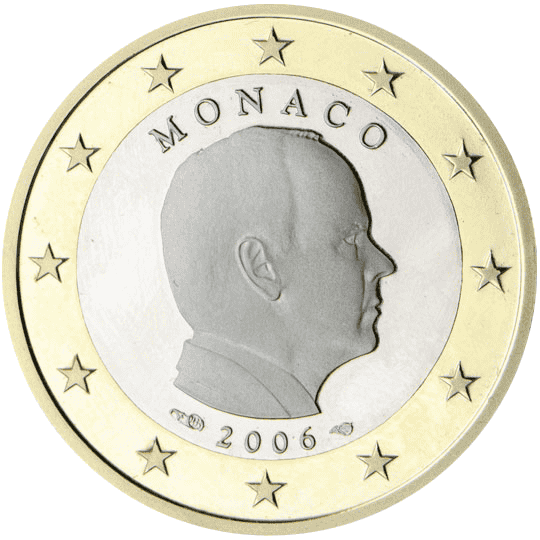 Monaco 1 euro coin obverse 2
