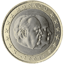 Monaco 1 euro coin obverse 1