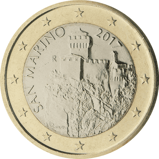 San Marino 1 euro coin obverse 2