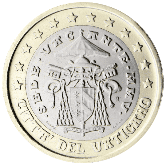 Vatican City 1 euro coin obverse 2