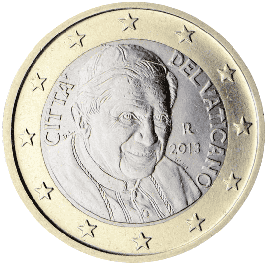 Vatican City 1 euro coin obverse 3