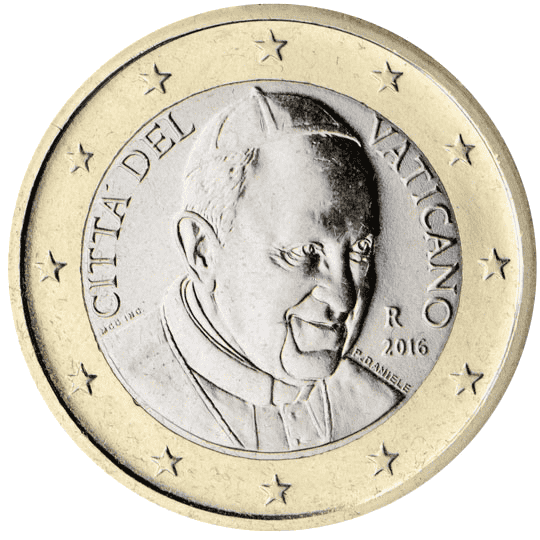 Vatican City 1 euro coin obverse 4