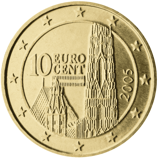 Austria 10 cent coin obverse
