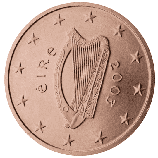 Ireland 2 cent coin obverse