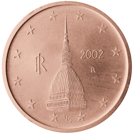 Italy 2 cent coin obverse