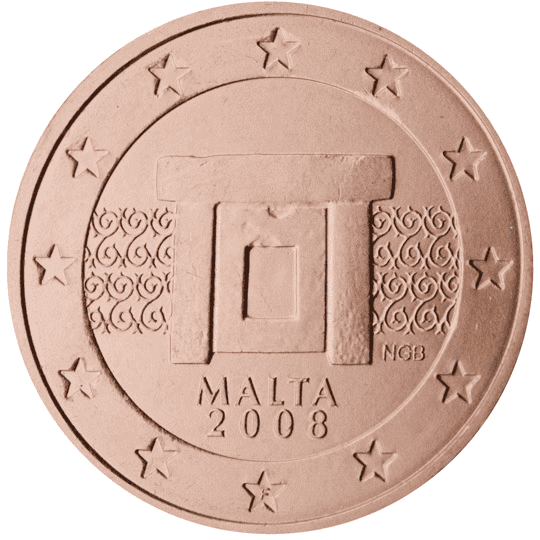 Malta 2 cent coin obverse