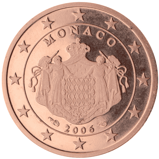 Monaco 2 cent coin obverse 2
